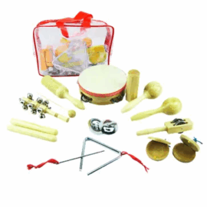 Maleta De 10 Instrumentos Musicales De Madera
