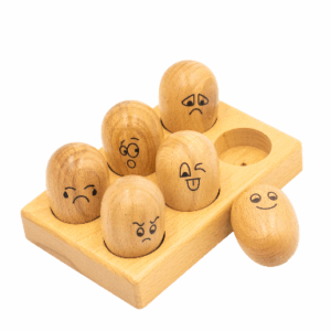 Set de 6 Huevos de las Emociones Madera
