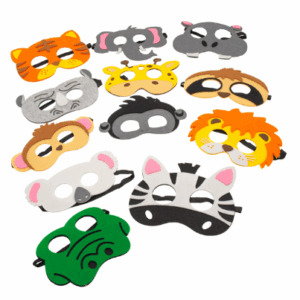 Set de 12 Antifaces Animales de Pañolenci
