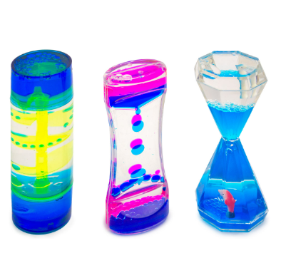 Set de 3 Relojes Líquidos Sensoriales