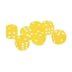 Dado Transparente Amarillo