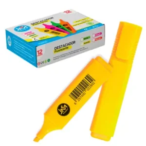 Destacador Cuadrado Ancho Amarillo (12 unidades)