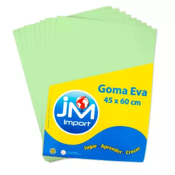Goma Eva Pliego 10 Unidades Verde Manzana. 45 X 60