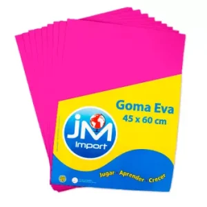 Goma Eva Pliego 10 Unidades Fucsia 45 X 60 Cm