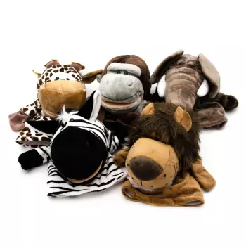 Títeres Soft Animales Salvajes 5 Unidades