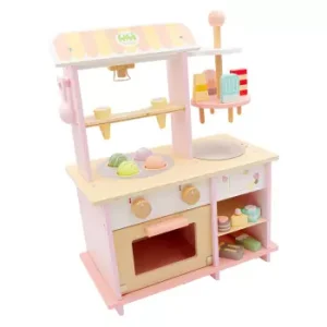 Puesto Heladería Madera con Accesorios