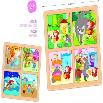 Set Puzzle Secuencia Caperucita/pinocho