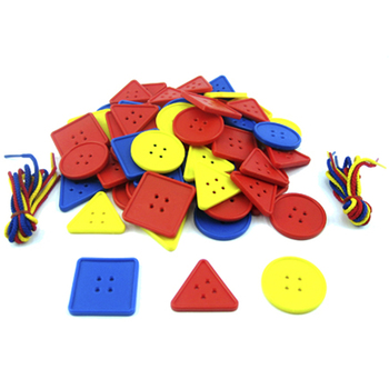 Botones Geométricos En Bolsa 80 Piezas