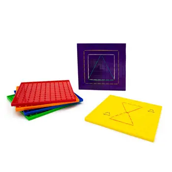 Set 6 Geoplanos Isométricos 6 Colores 23 Cm - Imagen 2
