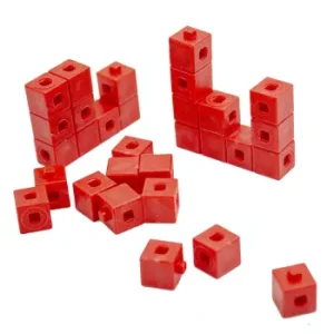 Centicubo Conectable 1 Cm. 1000 Piezas Rojo