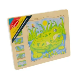 Puzzle En Capas Secuencia Rana