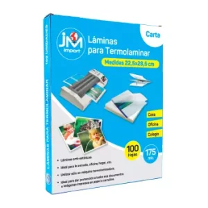 Lámina Térmica Carta 100 Unidades. 175 Micr
