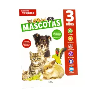 Cuaderno De Repaso Temático 3 Años Mascotas
