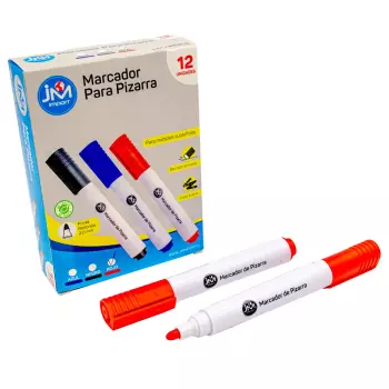Marcador Pizarra Rojo (12 Unidades)