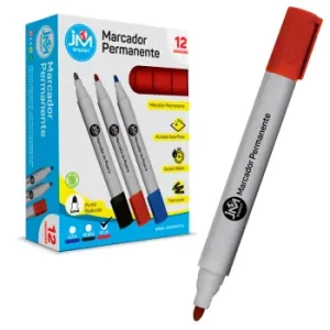 Marcador Permanente Rojo (12 unidades)