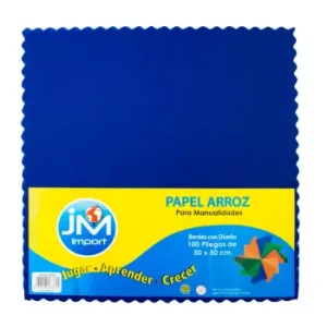 Papel Arroz Azul Marino 50 X 50 Cm 100 Unidades.