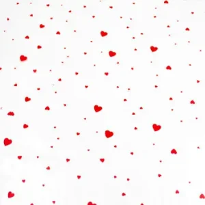 Film 30 Micrones 70x100 Cms.diseño Corazones Rojo