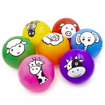 Pelotas De Los Animales Set 7 Unidades 21cm.