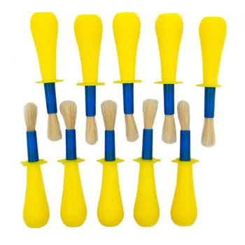 Pincel Mango Grueso Ergonométrico 10 Piezas