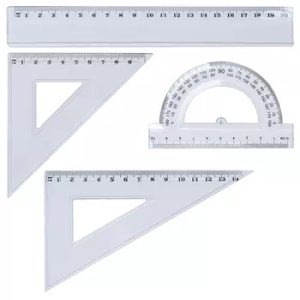 Set Reglas Acrílicas 20 Cm 4 Piezas (24 unidades)