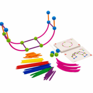 Conectores Geometricos 45 Piezas Con Tarjetas