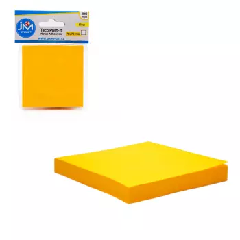Taco Post It 76 X 76 Mm 100 Hojas Naranjo Flúor (24 unidades)