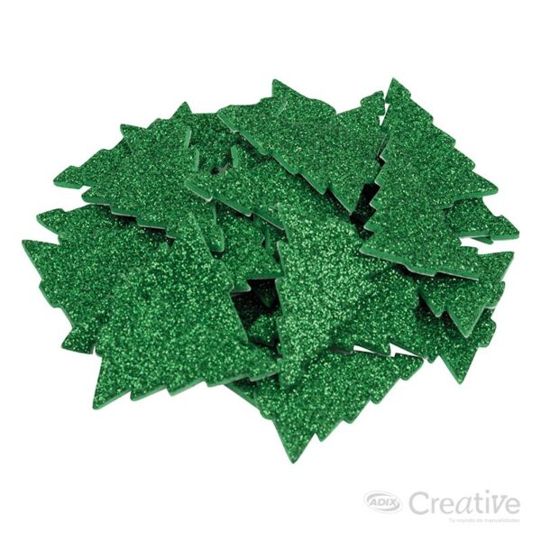 Árbol Navideño Goma Eva Glitter Adhesivo - Imagen 5