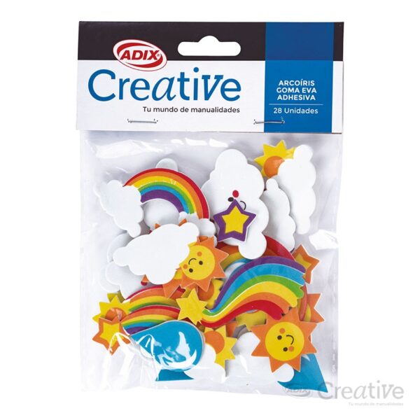 material didactico arcoiris goma eva adhesiva creative