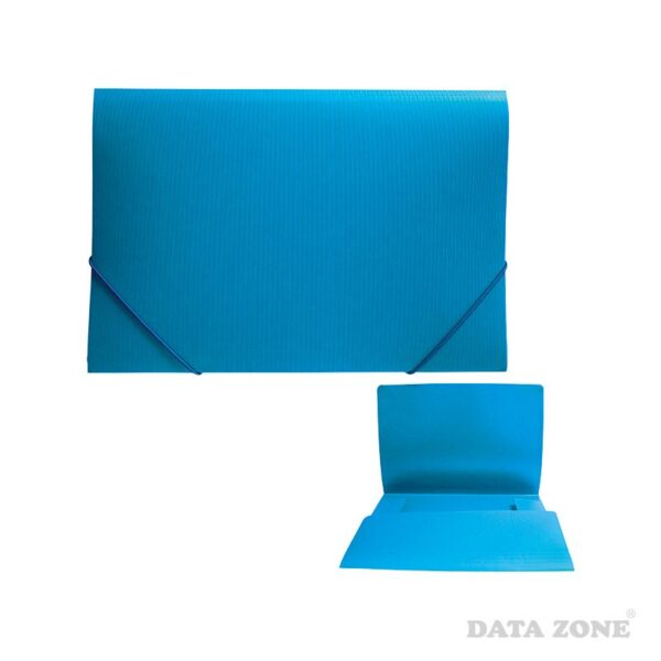 material didactico carpeta cartera con elastico tamano oficio azul datazone