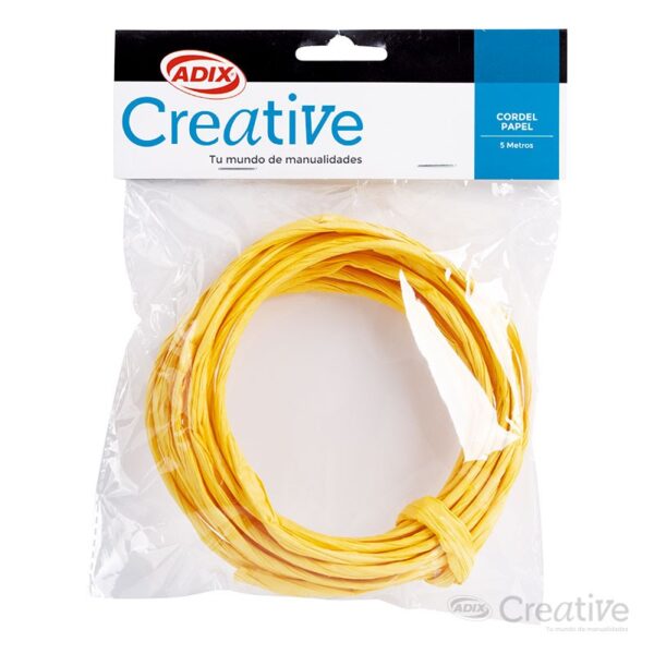 material didactico cordel de papel amarillo creative