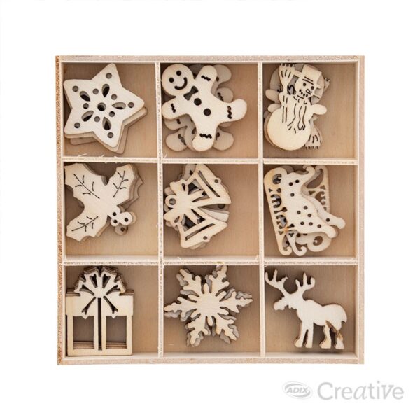 Figuras Navideñas De Madera - Imagen 2