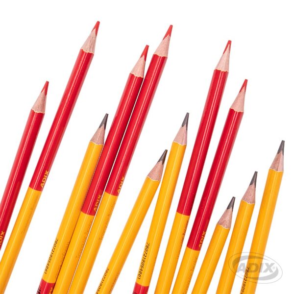 Lápices Triangulares Bicolor Grafito Rojo - Imagen 5