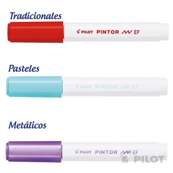 Marcador Pintor Extra Fino Azul - Imagen 3