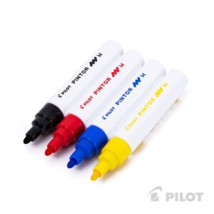 Pintor Set Negro, Rojo, Azul, Amarillo Punta Media