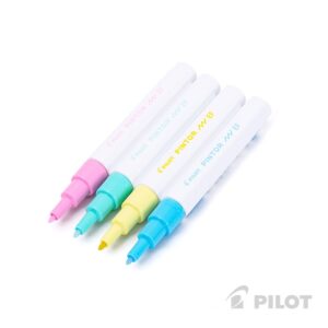 Pintor Set Pastel Amarillo, Verde, Azul, Rosad Punta Extra Fina Pilot