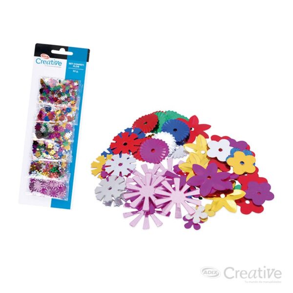 material didactico set confeti flor creative 5