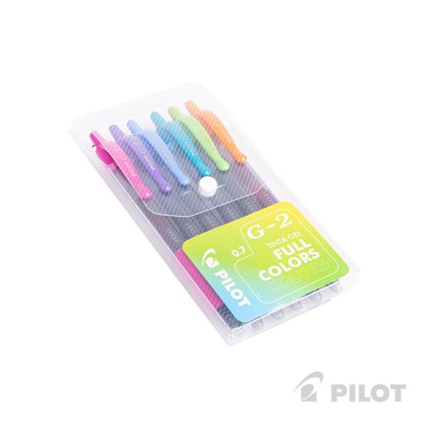 Set Lápiz Gel G-2 0.7 Full Color 6u - Imagen 3
