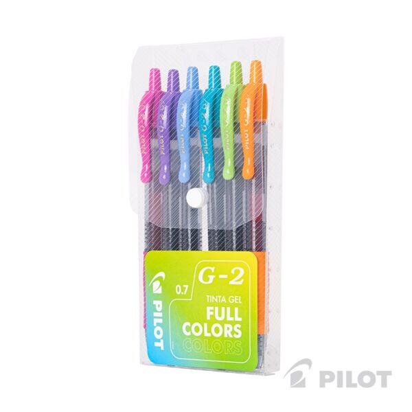 Set Lápiz Gel G-2 0.7 Full Color 6u - Imagen 4