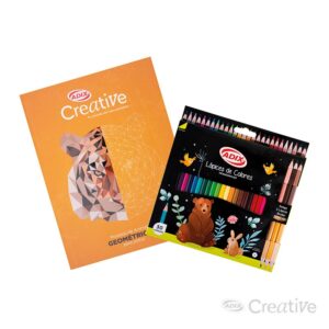 Set Libro Mosaico + Lápices De Colores Creative
