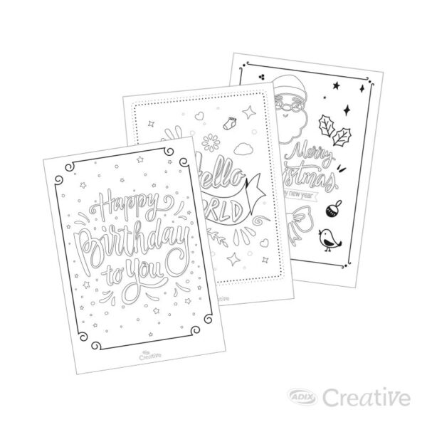 material didactico set tarjetas de saludo para colorear creative 1