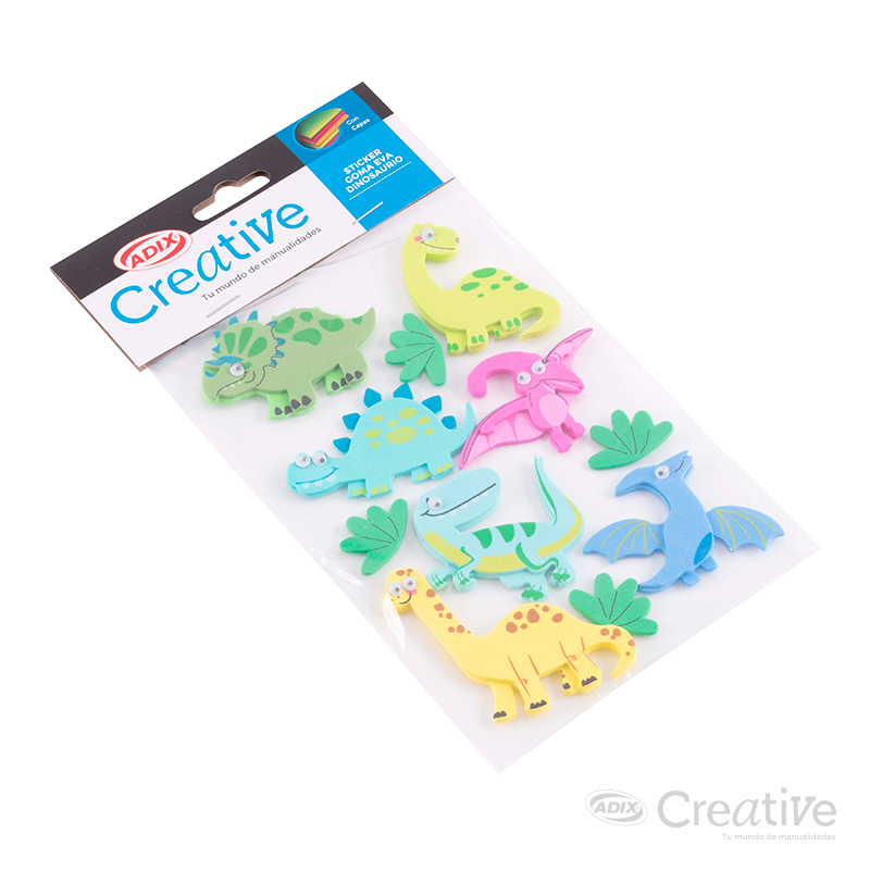 Sticker Goma Eva Dinosaurio Creative - Imagen 3