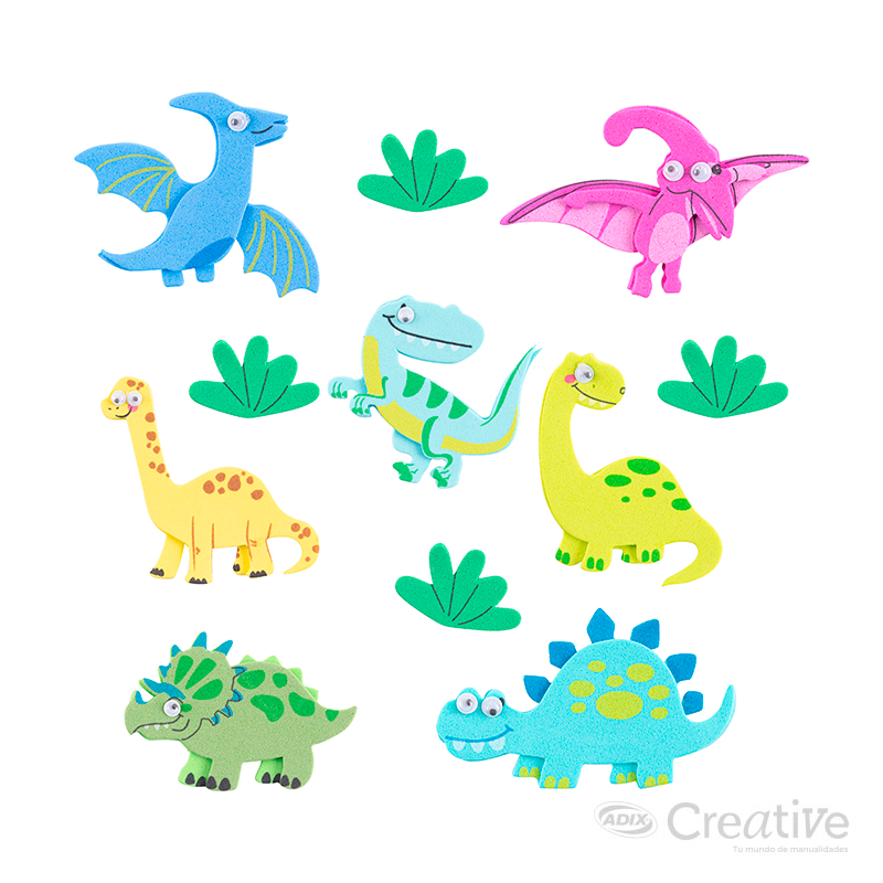 Sticker Goma Eva Dinosaurio Creative