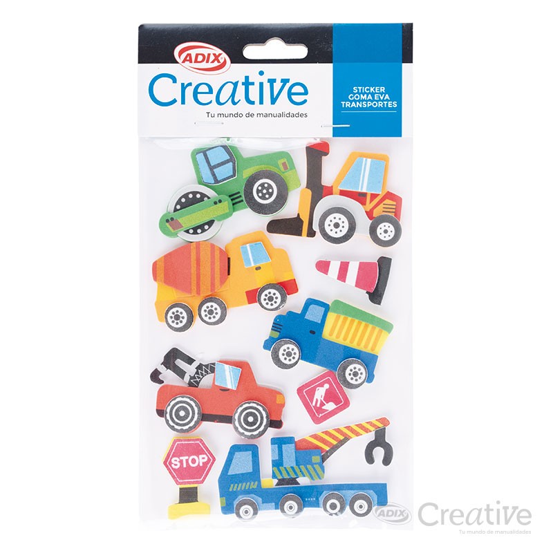 Sticker Goma Eva Transporte Creative - Imagen 2