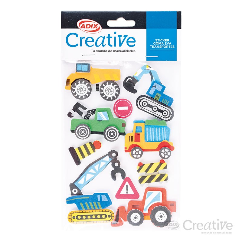 Sticker Goma Eva Transporte Creative - Imagen 3