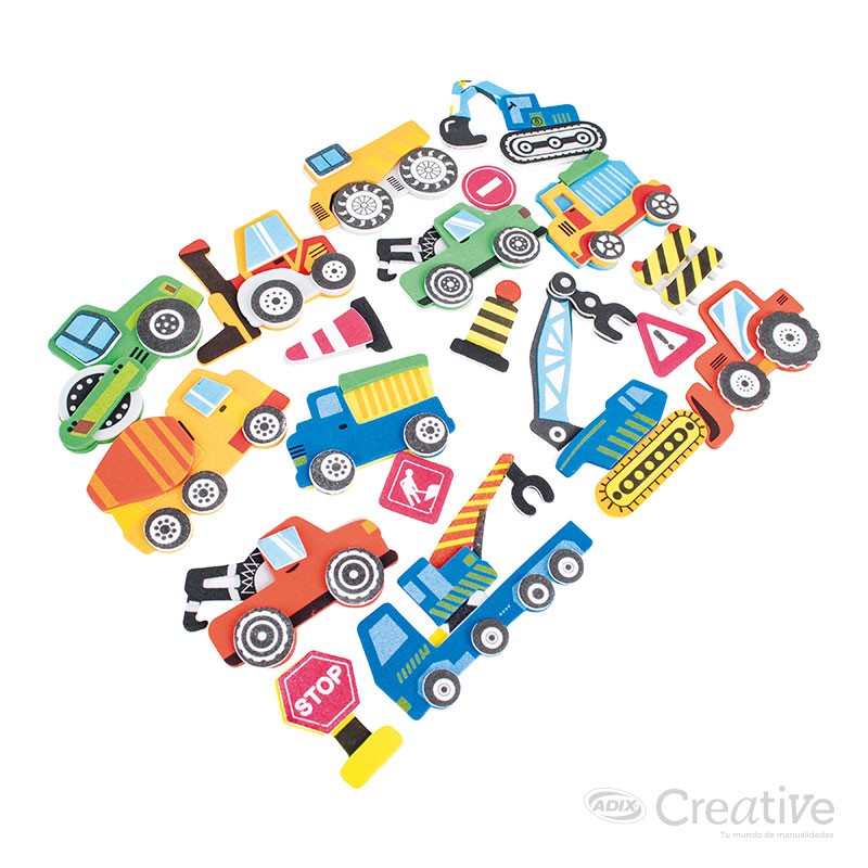 Sticker Goma Eva Transporte Creative - Imagen 10