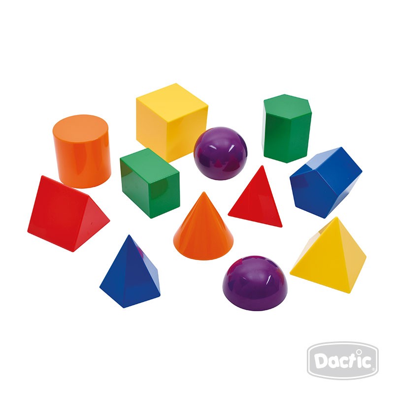 Cuerpos Geométricos 3d Plástico12u Dactic