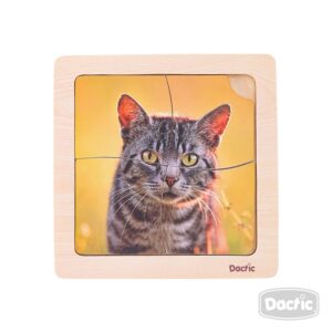 Puzzle Gato Madera Dactic
