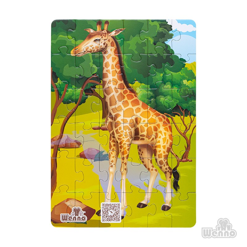 Puzzle EuroGraphics Abrazo De Jirafa - 1000 Piezas Con Corte Inteligente